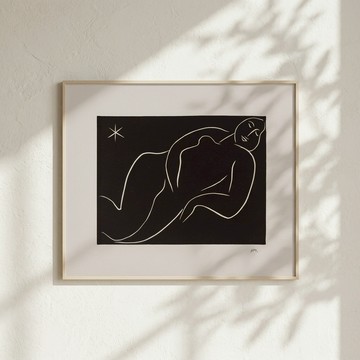 LIGHTO 掛畫｜馬諦斯 Henri Matisse｜Nude with a Star - 黑色鋁框-中尺寸