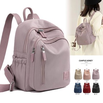 【Celia雪莉亞】輕盈簡約多色休閒後背包(6色實用拉鍊背包)