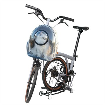 Litepro 自行車前包太空艙透明貓背包戶外便攜式寵物包適用於 Brompton 自行車