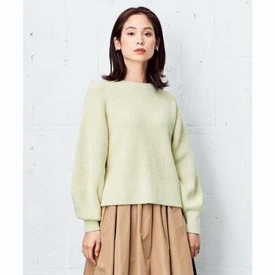 組曲 洗える ミックスカラー プルオーバーニット ライトグリーン系1 通販 Lineポイント最大get Lineショッピング