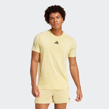 Adidas Airchill Tee JI8195 男 T恤 運動上衣 休閒短袖 訓練 吸濕排汗 黃 亞版