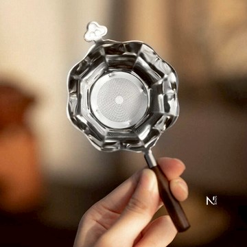 【N.SPACE】檀韻茶濾 304不鏽鋼 黑檀實木 通用尺寸 適合各種壺 不銹鋼茶漏 不銹鋼茶濾 茶葉濾網