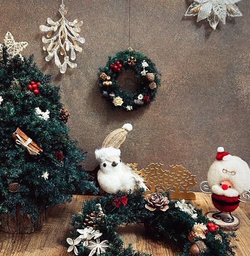 *報佳音* 永生迷你聖誕藤圈