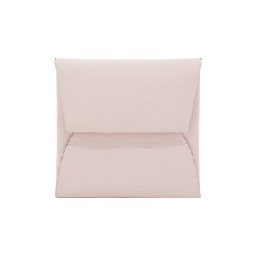 Hermes 愛馬仕 展示品 Bastia Chevre 山羊皮方型暗釦零錢包(櫻花粉)