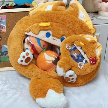 同人神周邊玩偶達達利亞毛絨零錢包達達狐背包單肩包斜跨背包