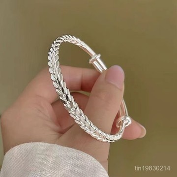 香港正品🔥限時下殺🔥 s925麥繐純銀手鐲 推拉調節鐲子 手鐲 手環 鐲子 可調節手鐲 女生手鐲 女手鐲 女生手環