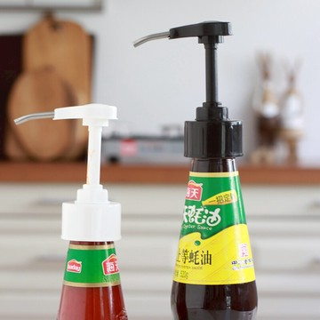 不銹鋼蠔油瓶壓嘴泵頭耗油專用擠壓器番茄醬按壓嘴