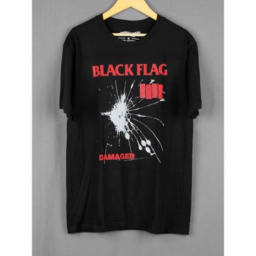 Black Flag Damaged黑旗樂隊SST硬核朋克純棉休閑短袖透氣男T恤
