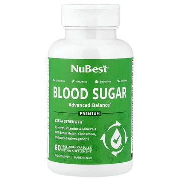 NuBest, 血糖，特強型，60 粒素食膠囊