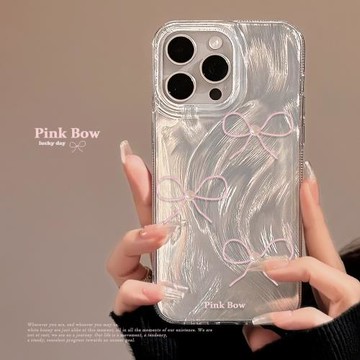 立體珍珠粉色芭蕾蝴蝶結適用蘋果15手機殼iPhone16promax好看的手機殼16Pro防摔15puls少女心12網紅13爆款max