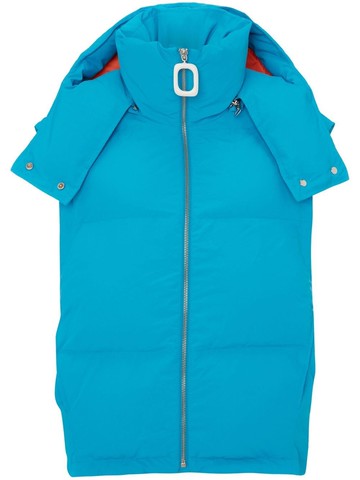 JW Anderson - hooded puffer gilet - women - Nylon - 6 - Blue