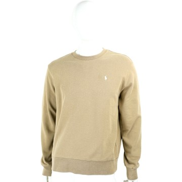 Polo Ralph Lauren 大馬刺繡毛圈襯裡卡其色棉質長袖運動衫 大學T(男款)