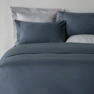 (組)伊登素色500織埃及棉床被四件組特大 石墨藍