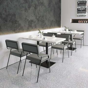 網紅奶茶店桌椅組合 咖啡店甜品店餐廳桌椅 ins工業風清吧 卡座沙發