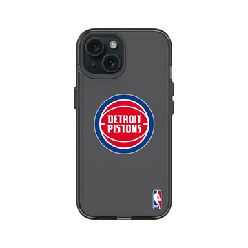 iPhone 15 Clear 酷墨灰 - NBA - Logo-底特律活塞 Detroit Pistons