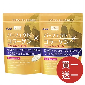 【ASAHI 朝日】神經醯胺膠原蛋白+玻尿酸Q10粉 黃金尊爵228g/包 二入組