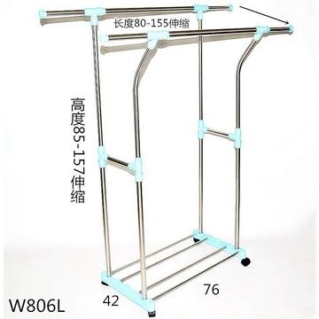 加粗晾曬幹 室內陽台晾衣架 可折疊方便收納室外酒店不鏽鋼陽臺雙杆臥室晾衣架伸縮升降掛衣架室內摺疊晾曬架 曬衣架 衣架收納