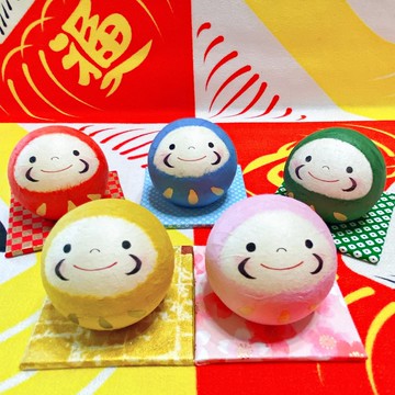 京都手作擺飾-風水福達摩(共五色)