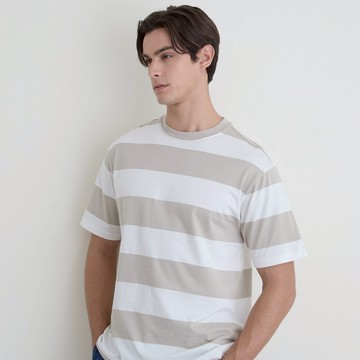 GIORDANO 男裝條紋短袖上衣 City Wander系列【雙色任選】01025261