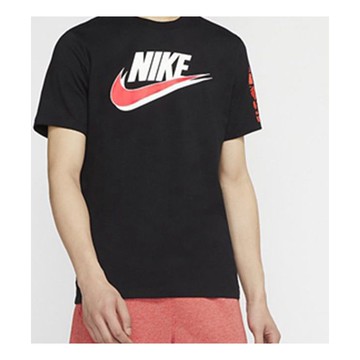 Nike Sportswear Round Neck Athleisure Casual Sports Short Sleeve Black