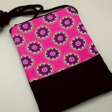 電話包/肩背包/鈄背包/手機袋 ~ 花形圖案(D13)