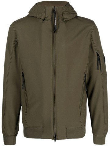 C.P. Company - Shell-R zip-up hooded jacket - men - Polyester/Polyester/Elastane/Cotton/Polyamide - 48 - Green