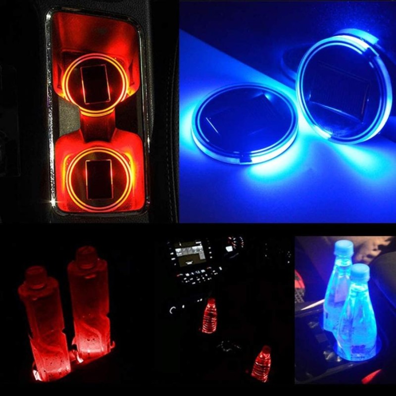 LEDコースター 車 ２点セット ドリンクホルダー カップコースター