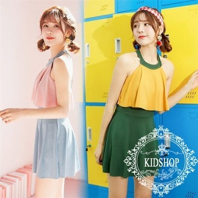 水着レディース 体型カバー 水着 ワンピース型 ショートパンツサロペット水着 フレア 水着 韓国風 40代 大きいサイズ 可愛い スイムウェア ママ水着 可愛い 通販 Lineポイント最大get Lineショッピング