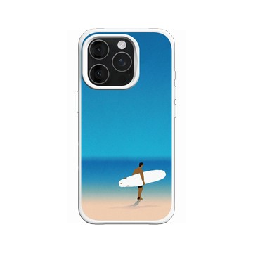 iPhone 16 Pro SolidX 白 - 花生騷 WasangShow - 沙灘衝浪人