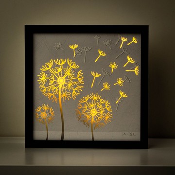 【蒲公英】立體紙雕氣氛燈 / 溫馨光影 × 情感紀念