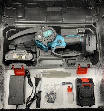 鋰電無刷電鏈鋸 城邦(牧田款) 21v雙電池 4吋 2.0ah /無刷迷你鋸/鋰充電式小型戶外無線鏈