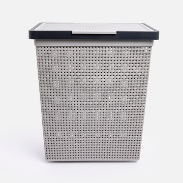 泰國DKW 編織紋洗衣籃 69L 沉穩灰