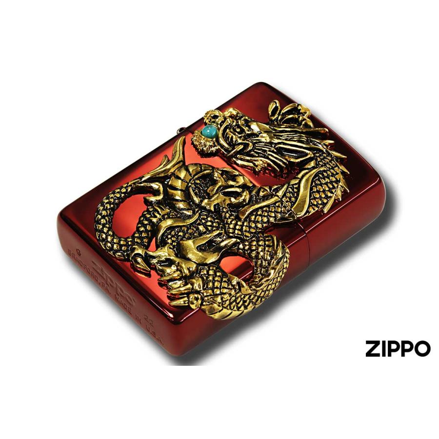 Zippo ジッポライター 限定100個 DRAGON METAL Turquoise ドラゴンメタル ターコイズ レッド