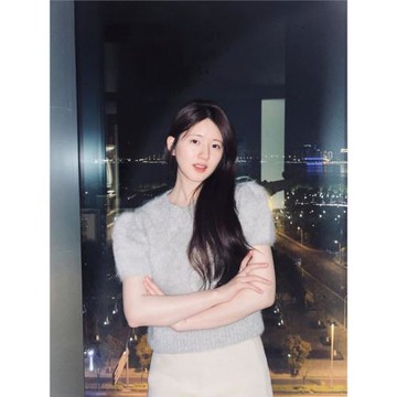 趙露思同款vegetable蔬菜家韓國2025秋冬純色長毛水貂絨毛衣短袖