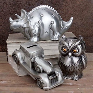 牛羊金屬相防摔木馬青蛙存錢罐恐龍儲錢罐動物豬狗猴子硬幣儲蓄罐