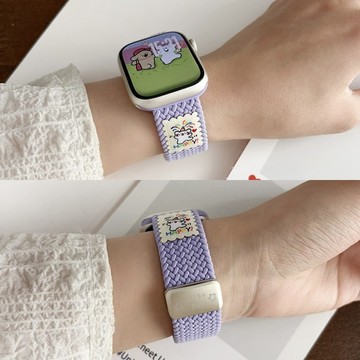 編織尼龍錶帶 蘋果磁吸錶帶 適用於 Apple watch S11 10 9 8 7 6 5 SE3 蘋果錶帶 運動錶帶