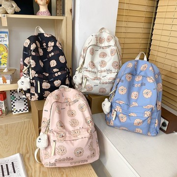 【喜挖】FOUR ONE書包女日系ins高顏值少女高中學生韓版原宿大容量雙肩包