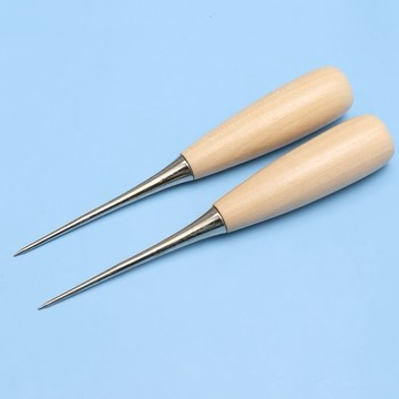 家用手縫針  打孔錐子針全鋼粗柄實心實木大號工具針補鞋手工針縫鞋針擴張皮革 大縫線針 縫衣針