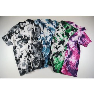 《雙色碎花》扎染服飾新品T恤進口純棉扎染tee滑板街頭春夏原創