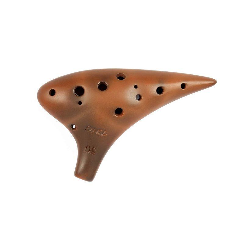 TNG オカリナ 楽器 12穴 シングル ソプラ G調 紫砂赤土 SG ocarina 管吹奏