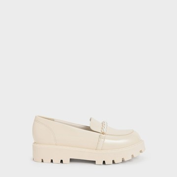 兒童珍珠厚底樂福鞋