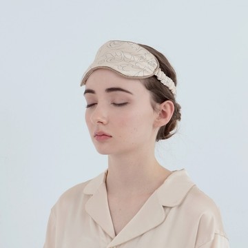 Foo Tokyo 古典花飾 純蠶絲眼罩