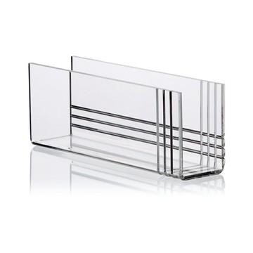 直紋透明壓克力雜誌信封架(24x6.6x9.2cm) #4402