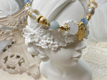 -灰姑娘的玻璃鞋-天然水晶黃銅手鍊