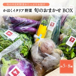 かほくイタリア野菜旬のおまかせBOX（約5～8種類） 野菜の説明おしゃれな料理が簡単に作れちゃうレシピ付き♪