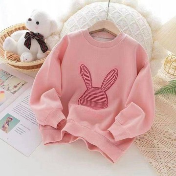 🌈韓優KIDS🌈女童長袖 台灣出貨 女童長袖薄款衛衣春秋新款卡通上衣洋氣春裝中小童套頭女孩打底衫