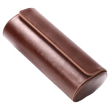 小小星球家 三入手錶盒 PU皮革+鹿皮絨  皮革棕