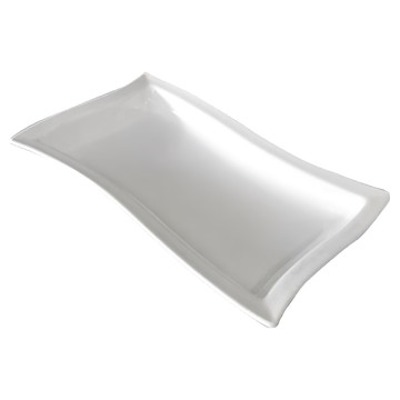 強化長方波浪盤  白色  24.7 x 14.9 x 3cm  1個