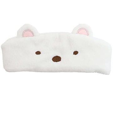 asdfkitty*角落生物白熊鬆緊髮帶/寬面髮帶-洗臉.化妝.敷面膜.都好用-吸水材質-日本正版商品