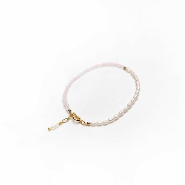 Montagne Hutt Lagoon ｜粉紅海｜粉水晶。珍珠手鍊